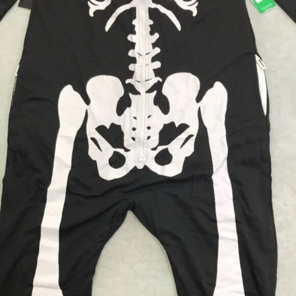 Tipsy Elves Full Body Unisex Skelteon Zip up Costume New in bag Size M - Picture 6 of 12